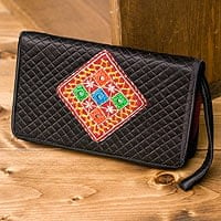 カッチ刺繍とミラーワークのエスニックウォレットの商品写真