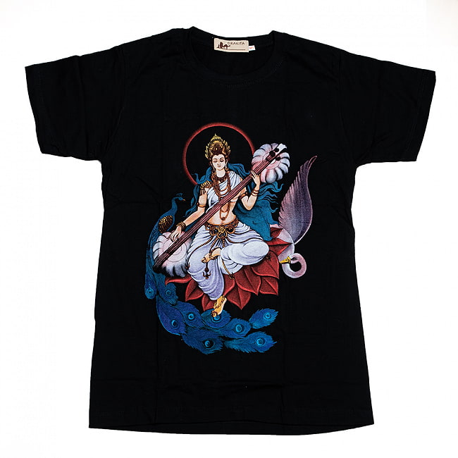 音楽と芸術の神様 サラスヴァティー Tシャツ の写真