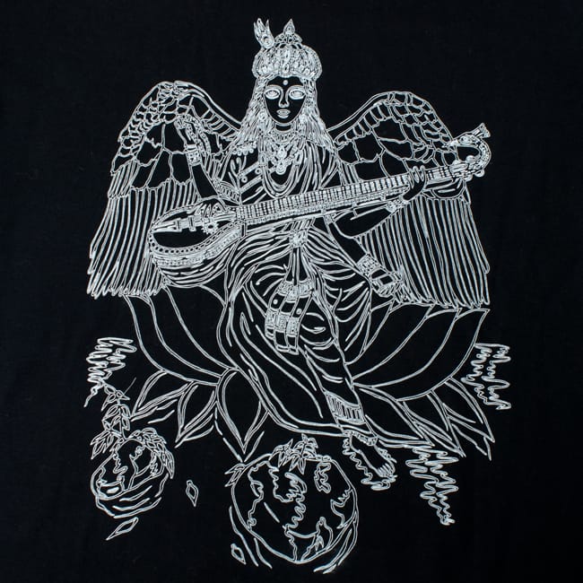翼のあるサラスバティTシャツ 4 - デザインをアップにしてみました。