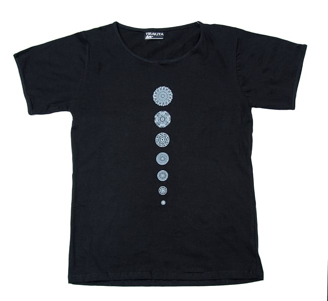 7 chakra シンプルTシャツヨガやフィットネスに 9 - 平らにしてみるとこのような様子です。