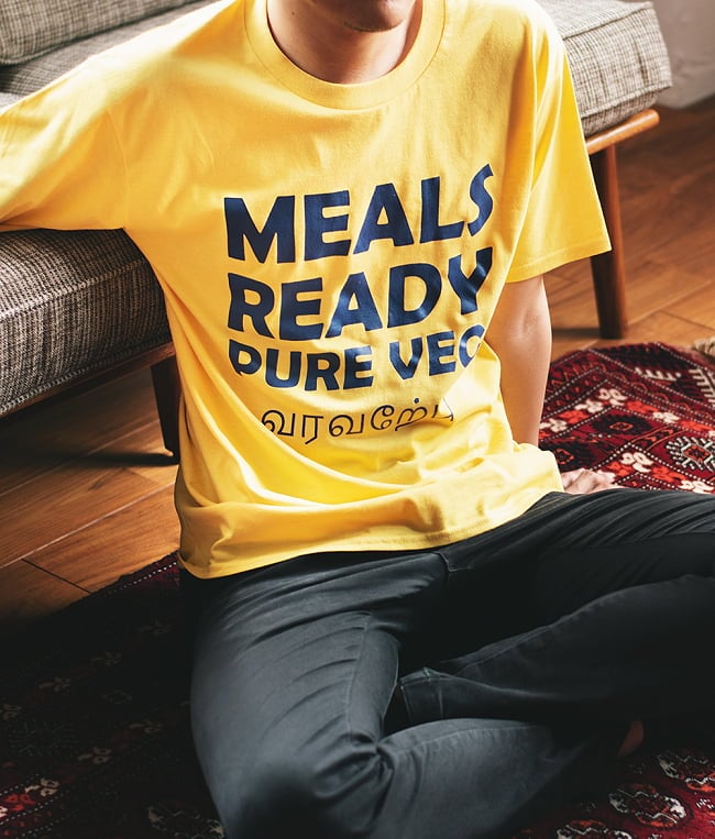 MEALS READY PURE VEG Tシャツ　インド料理や南インドが好きな方へ 14 - シンプルなデザインで、男女兼用となっております。