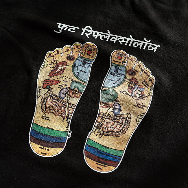 インドの足つぼTシャツ　足裏マッサージの反射区がTシャツになりました　フット・リフレクソロジー 6 - 別の角度から