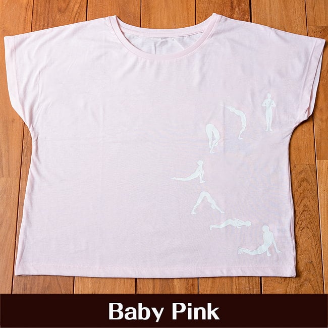ドルマンスリーブだから着やすい　太陽礼拝Tシャツ  15 - 選択6：ベビーピンク