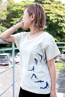 ドルマンスリーブだから着やすい　太陽礼拝Tシャツ  - サブ2