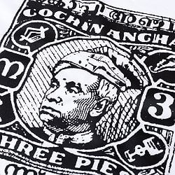 かつてのインド・コーチン王国の歴史を纏う　コーチン・アンチャルTシャツ　アンティーク調　Tシャツ 5.6oz生地 綿 コットン100% - サブ5