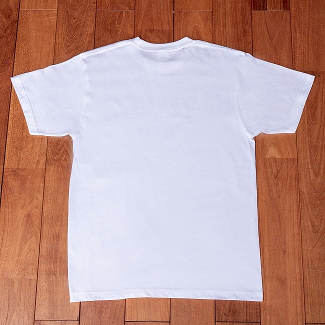 シャンティ・マントラTシャツ サンスクリット語 Sarve Bhavantu Sukhinah ヨガTシャツ 5.6oz生地 綿 コットン100% 3 - 裏面の写真です