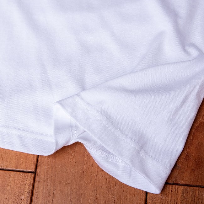 ガネーシャ 福象吉祥堂 レトロ アジア看板風デザインTシャツ|インドの神様・幸運祈願 5.6oz生地 綿 コットン100% 11 - 裾部分です