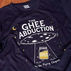 空飛ぶチャパティUFOと黄金のギー　半袖Tシャツ　キノコシルエット　 - サブ5
