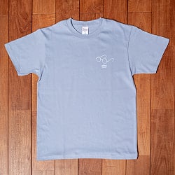 ガンジーメガネとアヒンサー　眼鏡だけで、誰だか分かる。　　左胸ワンポイント　半袖Tシャツ　5.6oz 綿100％ - サブ4