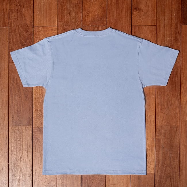 ガンジーメガネとアヒンサー　眼鏡だけで、誰だか分かる。　　左胸ワンポイント　半袖Tシャツ　5.6oz 綿100％ 5 - 裏面です