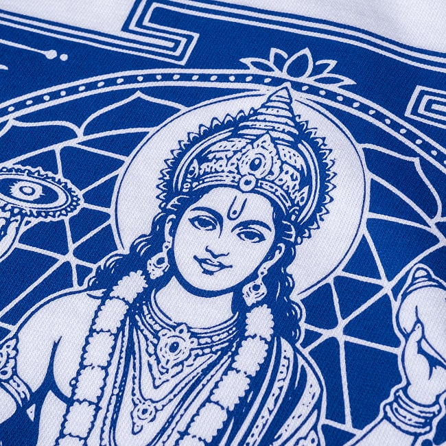Dhanvantari 医薬の神様 ダンヴァンタリ神 背面 バックプリント 半袖Tシャツ 5.6ozコットン 7 - 拡大写真です