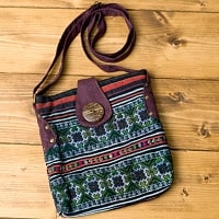 モン族刺繍のショルダーバッグ【パープル】の商品写真