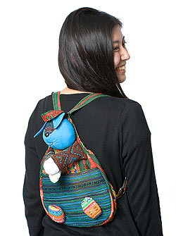 ミニサイズの動物バックパック - うさぎ？（青） - サブ2