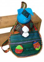 ミニサイズの動物バックパック - うさぎ？（青）(VN-BAG-3)