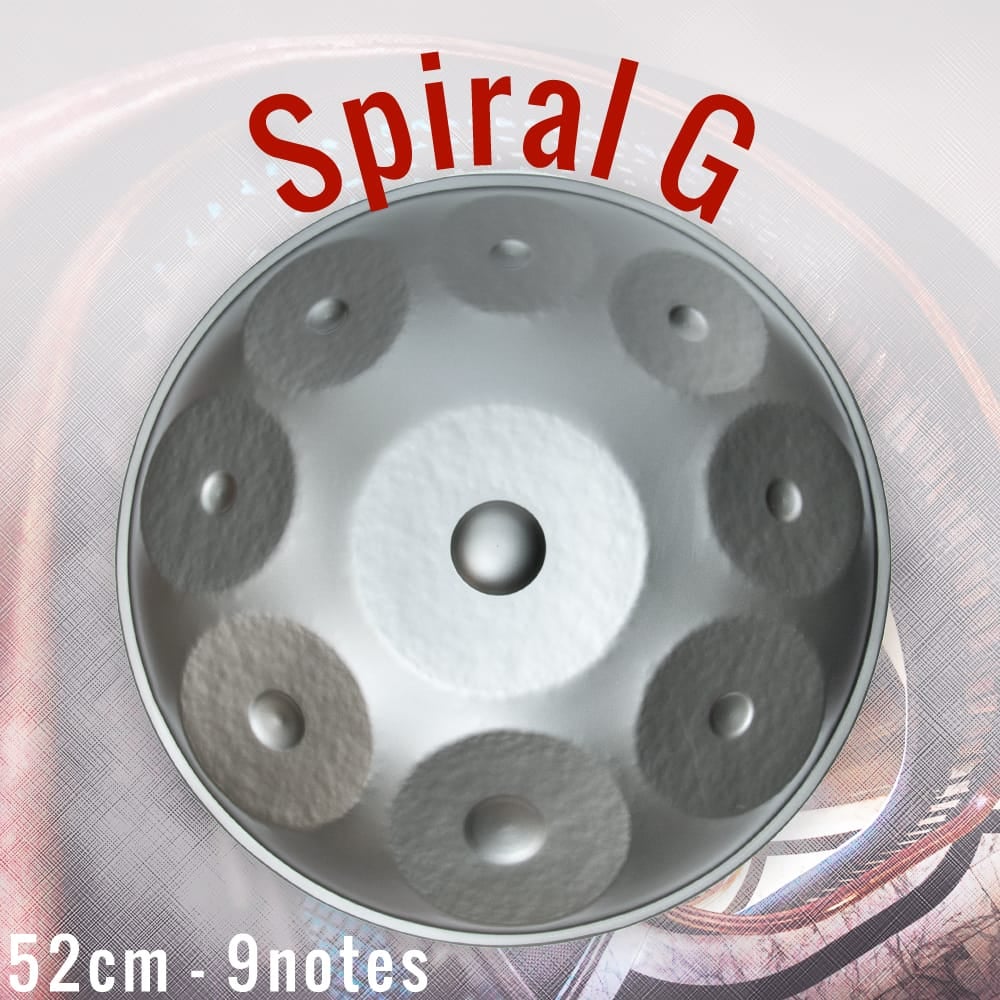 ハンドパン Spiral G【52cm - 9notes】 -ソフトケース付属 の通販[送料