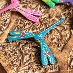 【自由に選べる5個セット】【約7cm】ベトナムの竹製トンボ【ヤジロベエ】 - サブ2