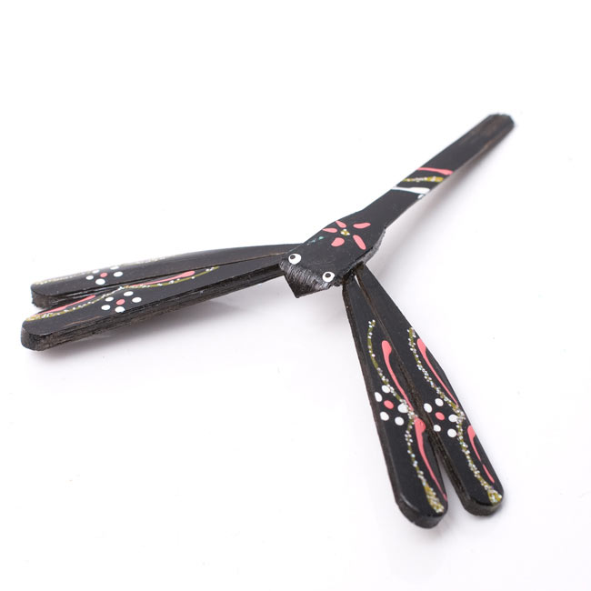 7cm】ベトナムの竹製トンボ【ヤジロベエ】 -黒 の通販 - TIRAKITA.COM