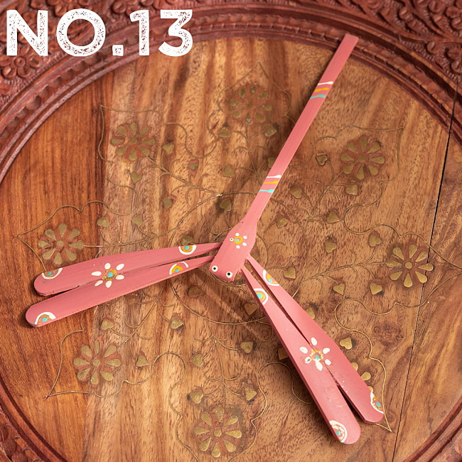 【15cm】ベトナムの竹製トンボ【ヤジロベエ】 19 - No.13：スモーキーピンク系