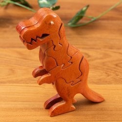 アニマル型立体ジグソーパズル　-　立ち上がった恐竜さん