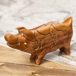 アニマル型立体ジグソーパズル -ぶたさん