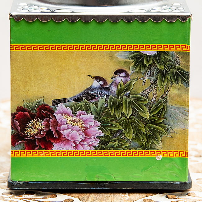 ベトナムのペッパー・コーヒーミル - 大 19 - 花鳥風月の図像です。