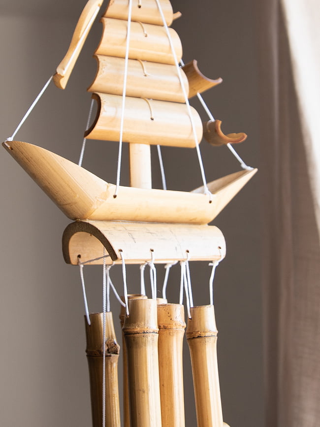 竹の風鈴　帆船 2 - かなりしっかり作られています。