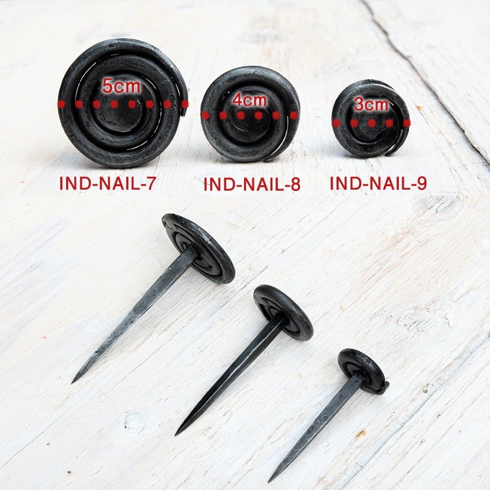 【10個SET】お買い得！ インドのアイアン 釘 ネイル - うずまき 【9.5cm】7枚目の説明写真です