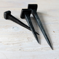 インドのアイアン 釘 ネイル - スクエア 【8.5cm】 - サブ3