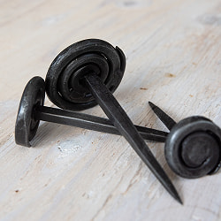 【50個SET】インドのアイアン 釘 ネイル - うずまき 【7.5cm】 - サブ4