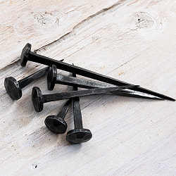 【5個SET】お買い得！ インドのアイアン 釘 ネイル - 7面 【12cm】 - サブ4