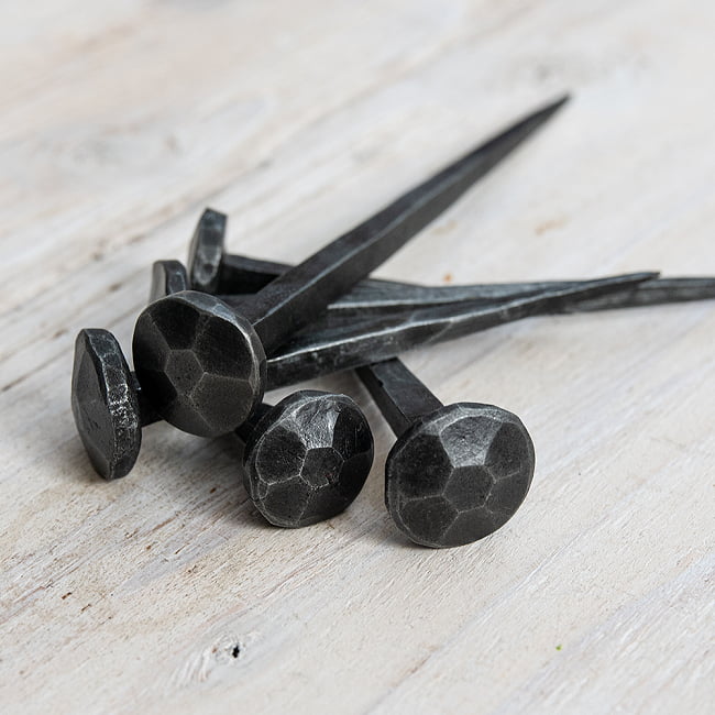 【10個SET】お買い得！ インドのアイアン 釘 ネイル - 7面 【12cm】 3 - サイズ違いがあります