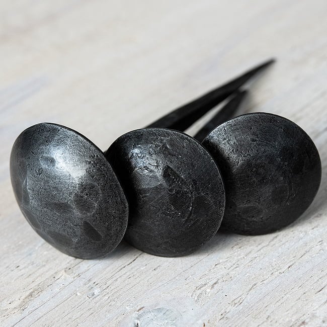 【5個SET】お買い得! インドのアイアン 釘 ネイル - 槌目 【9cm】 3 - サイズ違いがあります